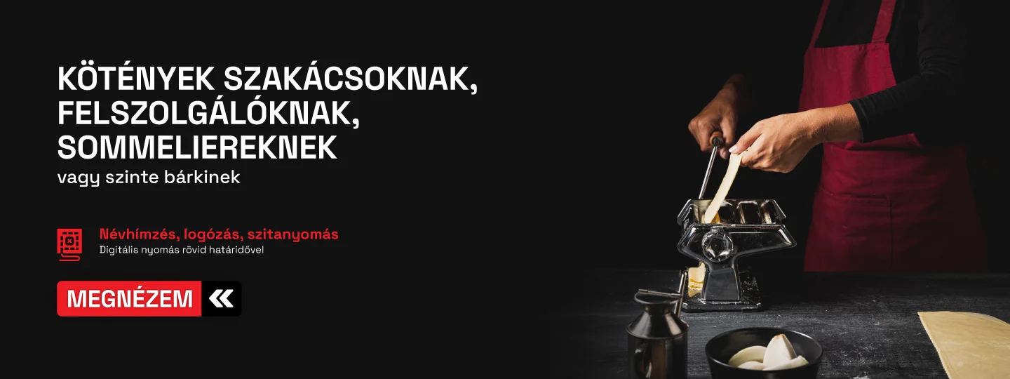 Kötények szakácsoknak, felszolgálóknak, sommeliereknek vagy szinte bárkinek