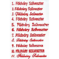 Név és titulus hímzése