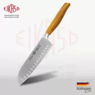 EIKASO SANTOKU KÉS OLÍVFA NYÉLLEL  , BORDÁZOTT – 20 cm
