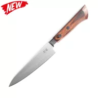   Satake Noushu Masamune Saku Shirogami 12 cm-es Univerzális japán konyhai kés mahagóni markolattal