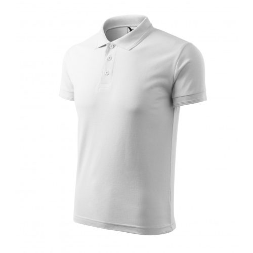 Pique t-shirt with collar - black - 65% CO-35% PE