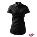 Női rövid ujjú blúz fekete színben