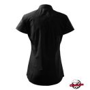Női rövid ujjú blúz fekete színben