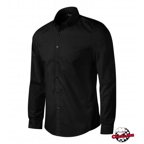 Men's shirt - black, made of easy iron fabric