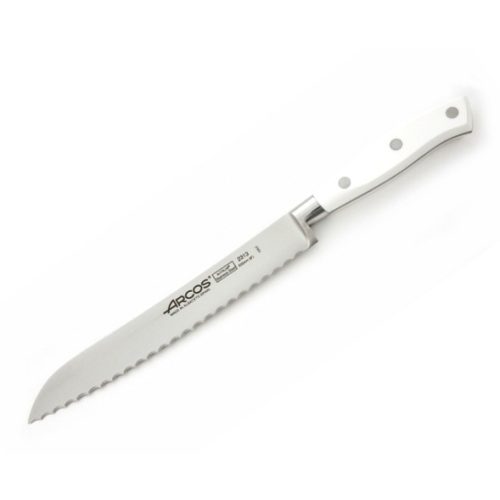 Bread knife - with white handle - Riviera - 20 cm