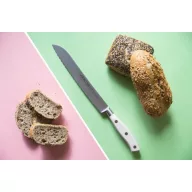 Bread knife - with white handle - Riviera - 20 cm