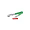 Stainless steel tongs - with green handle -24 cm