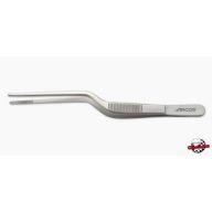 Tálalócsipesz, hajlított 14 cm-es