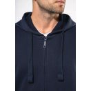 Szakácskabát mintás kapucnis, cipzáras felső - FEKETE