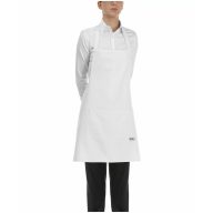 Női kötény, állítható nyakpánttal - FEHÉR