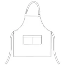 Női kötény, állítható nyakpánttal - PEACE AND LOVE