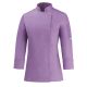 Women's with press buttons long-sleeved chef jacket - PURPLE