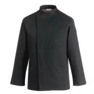 Nagyméretű fekete hosszú ujjú szakácskabát