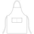 Nagy méretű, vékony csíkos szakácskötény