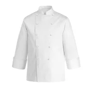   Szakácskabát, cukrászkabát - fehér, hosszú ujjú, 100% pamut - EGOCHEF