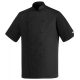 Black short-sleeved unisex chef's jacket