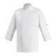 Chef jacket - white, long-sleeved, with press buttons, slim fit