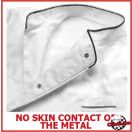 Szakácskabát - sötétkék, hosszú ujjú, rejtett patentos, karcsúsított