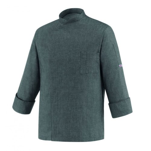 Chef jacket - mottled grey, long-sleeved - EGOCHEF