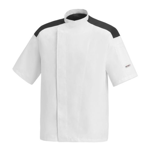 FIRST - white, short-sleeved ICE COOL jacket with mesh insert