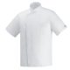 White, short-sleeved, pachef jacket with press buttons - made of ICE COOL fabric