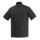 Black, short-sleeved, chef jacket with press buttons - made of ICE COOL fabric