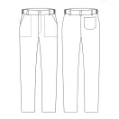 Pepita, gombos derekú szakácsnadrág