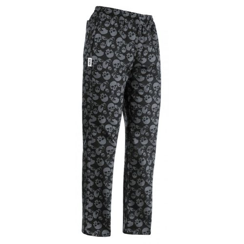 Chef pants - with skull, 100% cotton