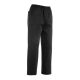 Chef pants - black, with patched pocket, with elastic waistband 