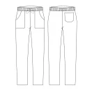 Pepita gumisderekú szakácsnadrág - rávarrt zsebes