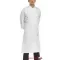 White, with pocket, bib apron