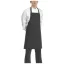 Black, with pocket, bib apron