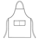 Black, with pocket, bib apron
