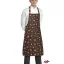 Apron - brown, cake pattern