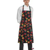 Bib apron with heart print
