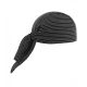 Headwrap - black, with thin striped