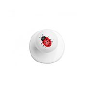 Chef jacket button - with ladybug print