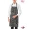 Bib apron with menu print