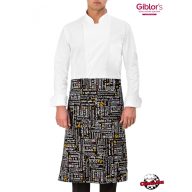 Waist apron with menu print