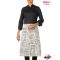 Waist apron - white, with menu print