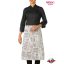 Waist apron - white, with menu print
