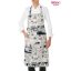 Bib apron with comic characters print