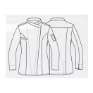 Giblor's szakácskabát - fehér, hosszú ujjú, díszpatentos