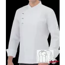 Giblor's szakácskabát - fehér, hosszú ujjú, díszpatentos