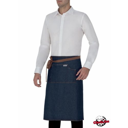 Denim, waist apron - brown, with straps