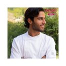 Szakácskabát - fehér, patentos, LUXSATIN-ból