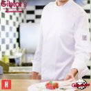 Szakácskabát - fehér, patentos, LUXSATIN-ból