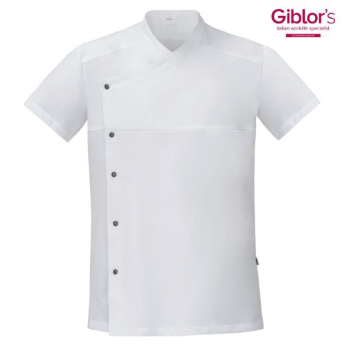 Chef jacket - white, short-sleeved, made of breathable fabric
