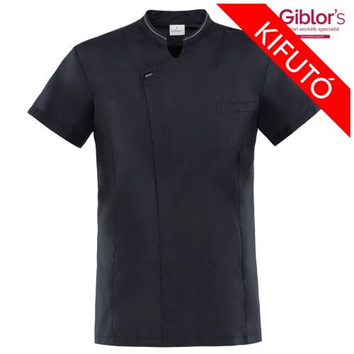 Giblor's chef jacket - black, short-sleeved, ICE COOL 