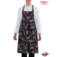 Bib apron with city name print